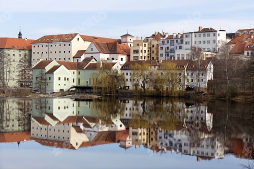 Preview: Colorful Royal Medieval Town Pisek Above The River Otava, Czech Republic