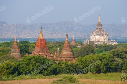 Preview: View Of The Ancient Temples Of Bagan On A Sunny Day. Burma (Myanmar)