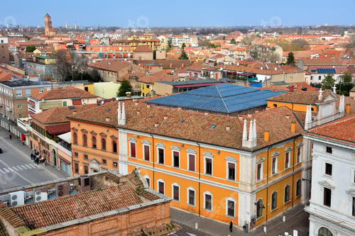 Preview: Panorama Seen From The Este Castle Ferrara Italy