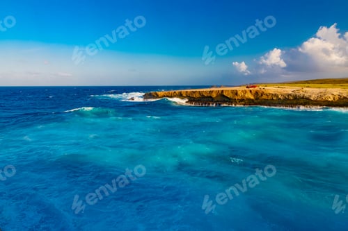 Preview: Panorama Of The Violent Ocean And Giant Waves Of The Airkok National Park Nature Reserve In The