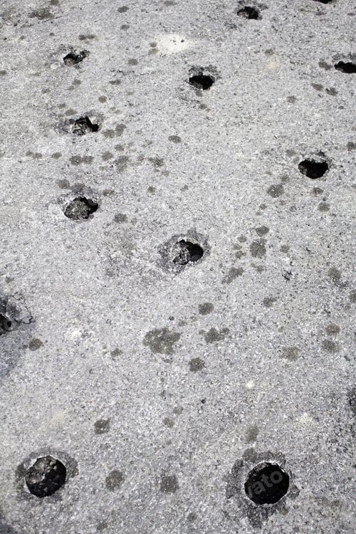 Preview: Flooring Cement With Holes And Broken, Construction And Architecture