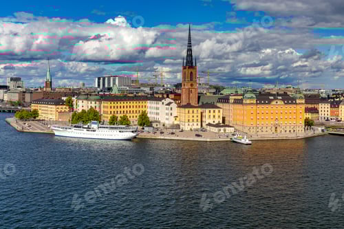 Preview: Aerial View Of The Island Gamla Stan On A Sunny Day. Stockholm. Sweden.