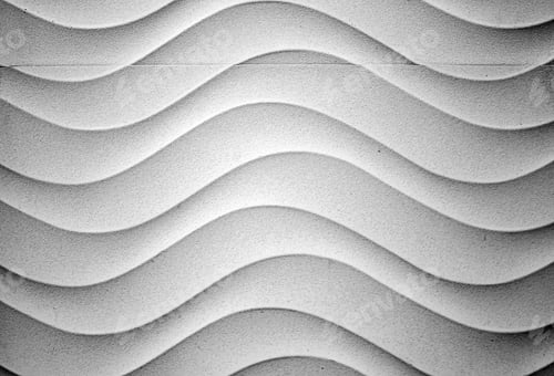 Preview: Waves On White Wall Of Building, Construction