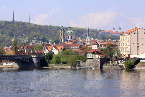 Preview: View On The Spring Prague St. Nicholas' Cathedral, Czech Republic