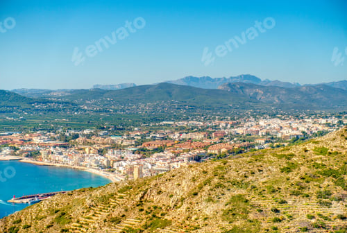 Preview: Javea, Seaside Resort Seen From Above, Spain, Hdr Image