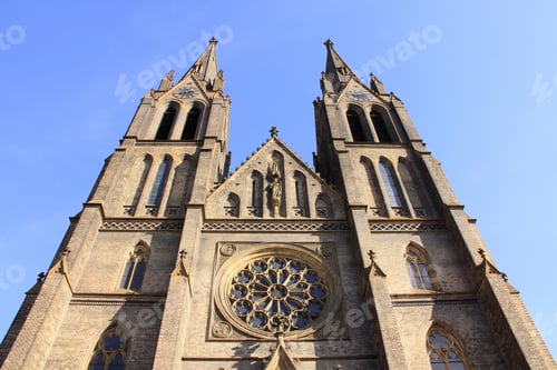 Preview: Detail Of Prague Gothic St. Ludmila Cathedral
