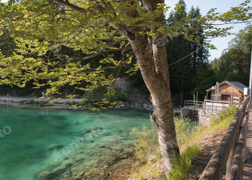 Preview: Emerald Reflections On The Lower Lake In Fusine - Friuli