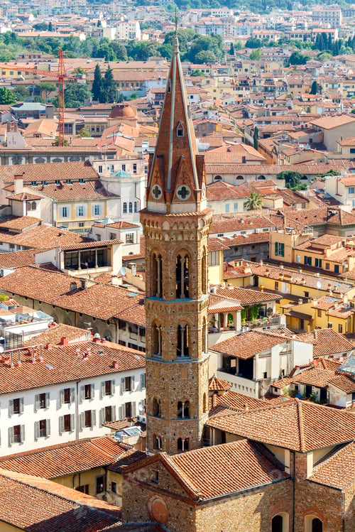 Preview: View Of Florence From The Bell Tower Of The Duomo Giotto'S Campanile.