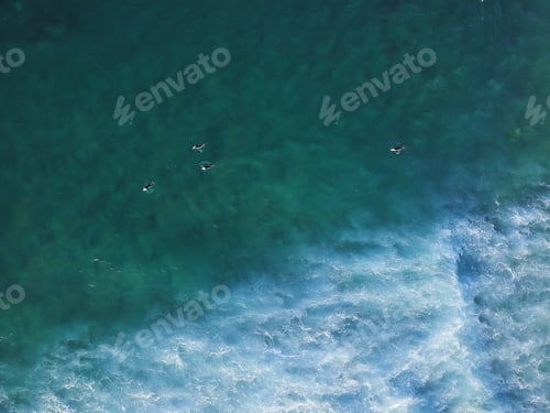 Preview: Aerial View From Surfers. Drone Photo. Surf Spot