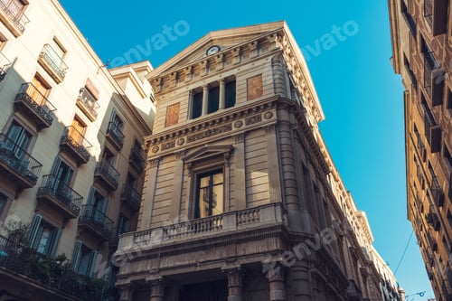 Preview: Ancient Church At Barcelona In Apartment Street