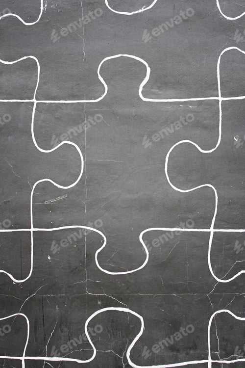 Preview: Puzzle Pieces In Decorative Wall Construction