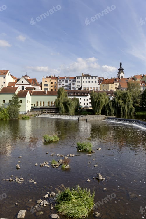 Preview: Colorful Royal Medieval Town Pisek Above The River Otava, Czech Republic