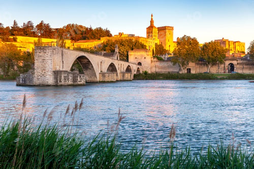 Preview: Avignon. Bridge Of St. Benezet Over The Rhone River.