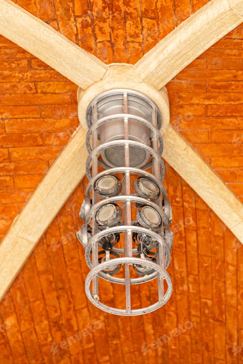 Preview: Light Fixture At Arch Ceiling Building In San Marino