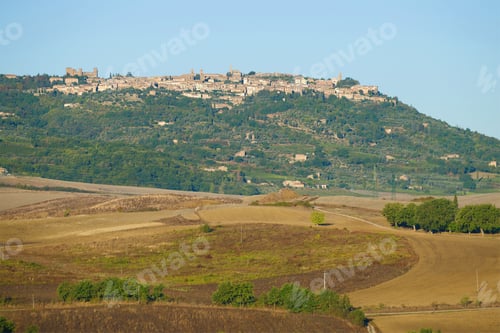 Preview: View Of The City Of Montalcino On A September Day. Tuscany, Italy