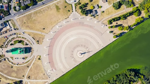 Preview: Voronezh, Russia. Admiralteyskaya Square. Voronezh River Embankment, Aerial View
