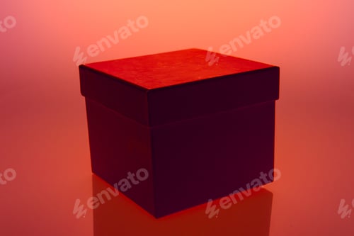 Preview: Red Box On Blurry Background