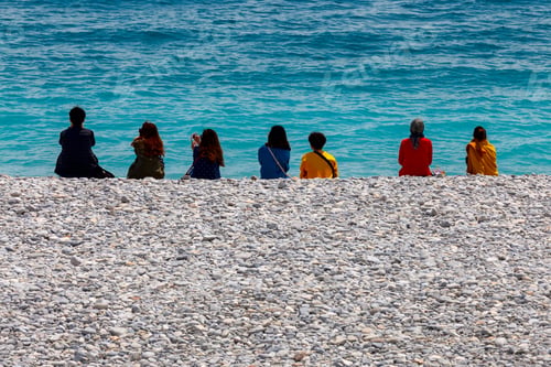 Preview: Tourists Vacationing On The City Promenade On A Sunny Day. Nice. France.