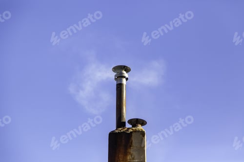 Preview: Industrial Chimney Smoke Outlet, Construction And Architecture, Pollution