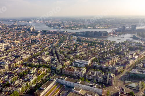 Preview: Amsterdam, Netherlands. Panorama Of The City From The Air. Summer