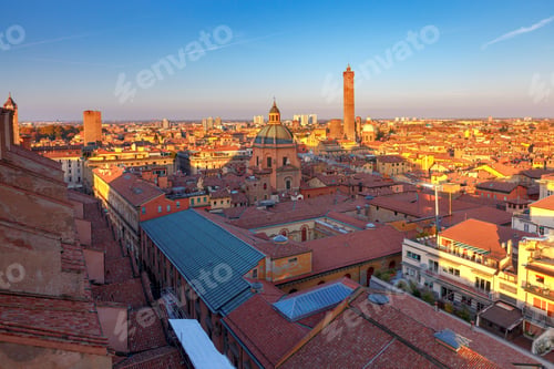 Preview: Bologna. Aerial View Of The City.