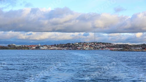 Preview: Panoramic Cityscape Of Stromstad Town In Sweden