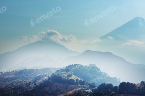 Preview: Beautiful Volcanoes Landscapes In Guatemala, Central America