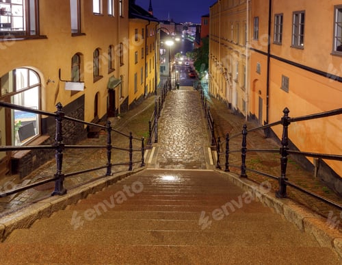 Preview: Stockholm. Old Street At Night.