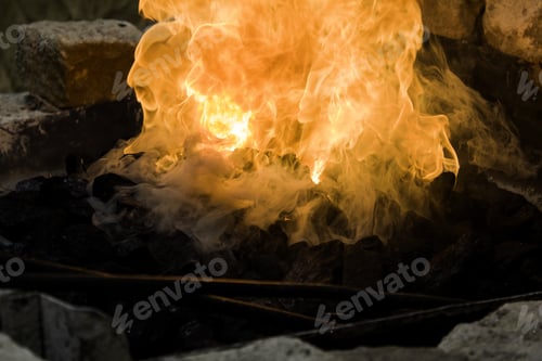 Preview: Fire Flames Moving In Fire Disasters Of Nature, Detail