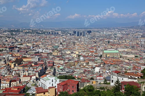 Preview: Sunny Day Cityscape Of Naples In Campania Italy