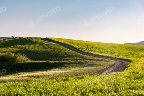 Preview: Dreamy Road That Crosses The Green Hills