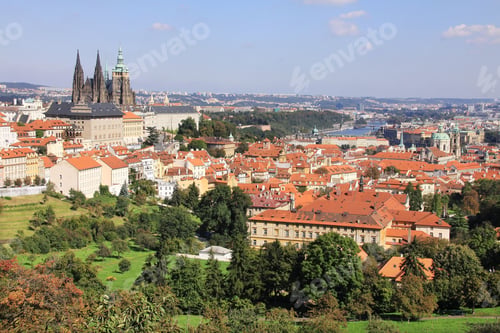 Preview: The View On The Autumn Prague Gothic Castle