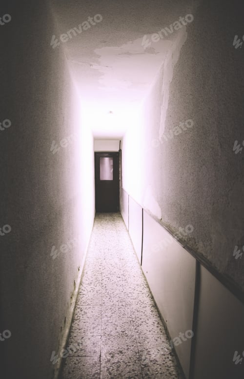 Preview: Dirty Abandoned Hospital Alley, Perspective And Construction