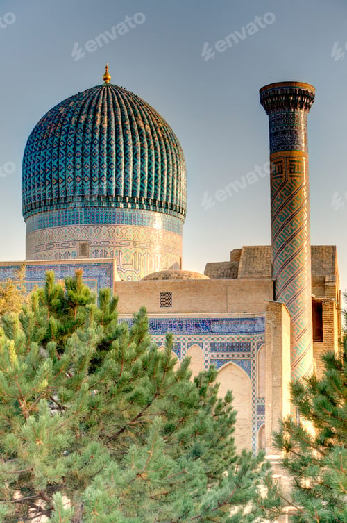 Preview: Samarkand, Uzbekistan, Gur-E-Amir Mausoleum, Hdr Image