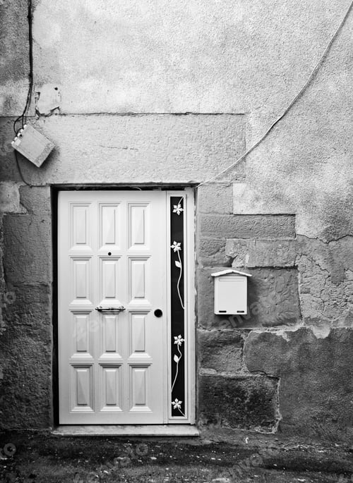 Preview: Wooden Security Door Urban Street, Construction