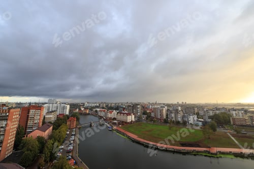 Preview: Rain Over The City. Central Part Of The City Of Kaliningrad, Russia