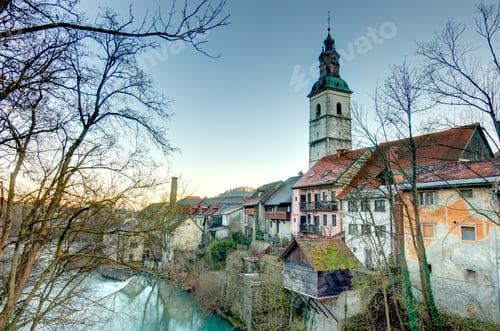 Preview: Skofja Loka, Picturesque Village In Slovenia, Hdr Image