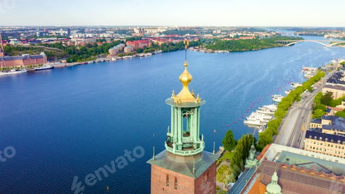 Preview: Stockholm, Sweden. Stockholm City Hall. Stockholms Stadshus. Built In 1923, Red Brick Town Hall