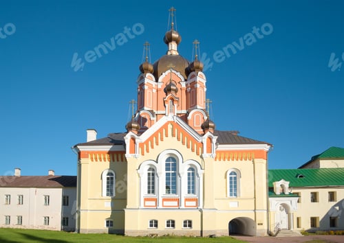 Preview: Church Of Erection Of The Lord'S Honest Cross In The Tikhvin Uspensky Monastery Close Up In The