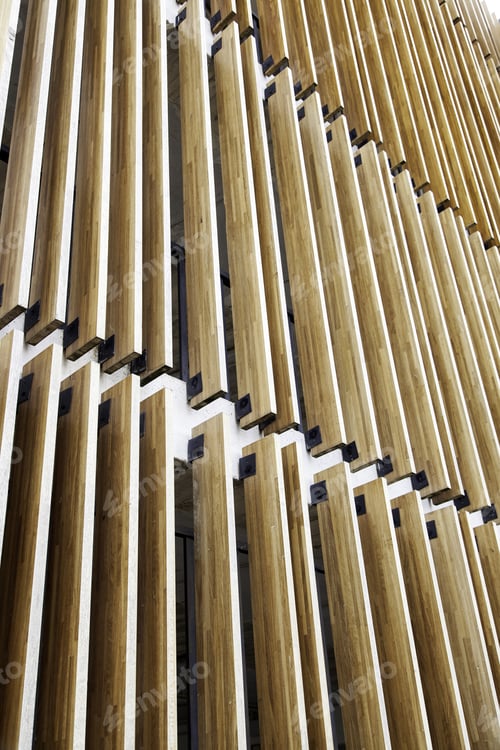 Preview: Modern Wooden Wall In Building Structure, Construction
