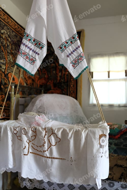 Preview: View Of Hanging Cradle In Village Hut