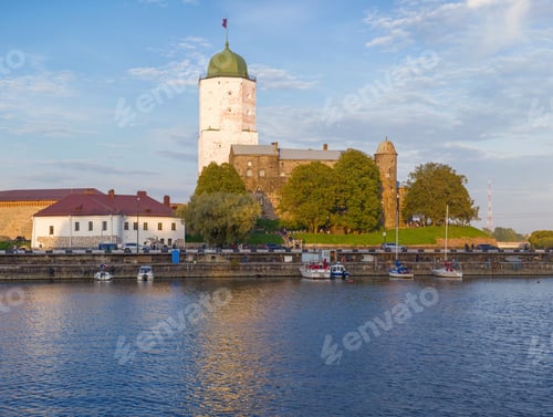Preview: View Of The Vyborg Castle On A Sunny October Evening. Russia