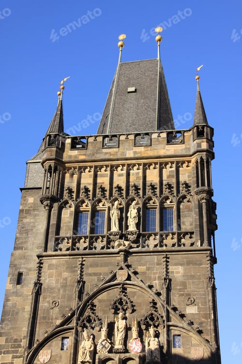 Preview: View On The Prague Bridge Tower Of The Charles Bridge