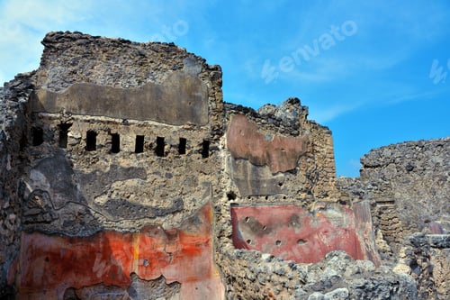 Preview: Ruins Of Ancient Roman City Of Pompeii Italy, Was Destroyed And Buried With Ash After Vesuvius