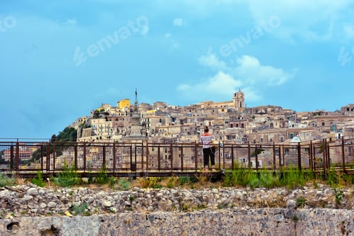 Preview: Panorama Of Modica Sicily Italy