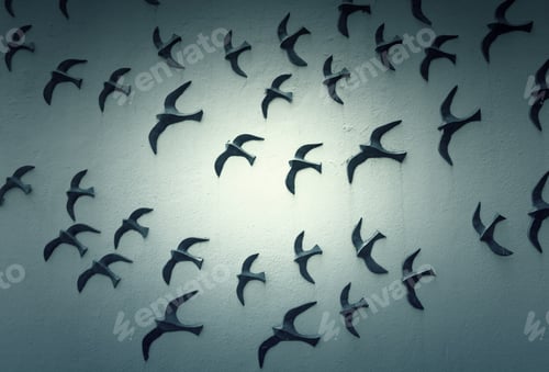 Preview: Urban Wall Decorative Birds, Animals And Structure