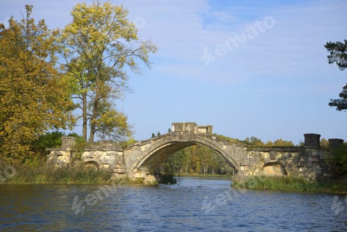 Preview: Humpback Bridge (Bridge Between Islands) September Day. Gatchina