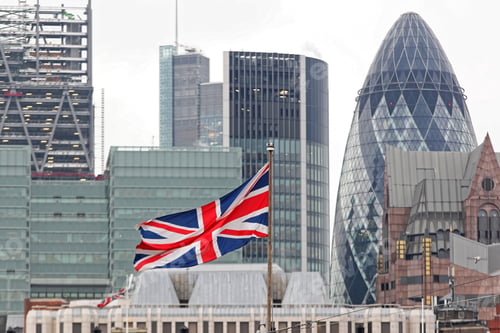 Preview: Union Jack Flag In City Of London