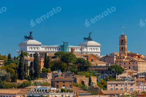 Preview: Aerial View Of Rome From Top Of The Aventine Hill On A Sunny Day.