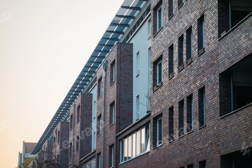 Preview: Typical Berlin Apartment Complex With Brick Facade